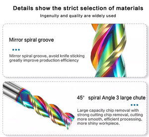 Utensili <span class=keywords><strong>CNC</strong></span> Premium e frese di precisione HRC55 ad alta velocità per la lavorazione dell'alluminio - Product Image 5