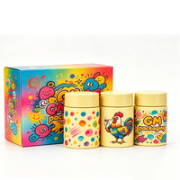 Pot en verre hermétique anti-odeur avec bouchon de sécurité enfant, design personnalisé, 1oz, 2oz, 3oz, 4oz, motif floral