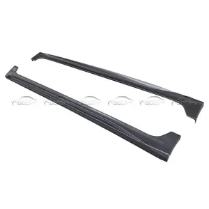 Car Tuning Parts M Style Carbon Fiber Side Skirts Extension Lip For Honda FIT JAZZ GK5 GP5 2014-2016