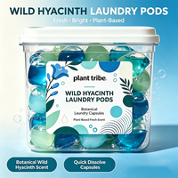 Lessives en capsules hydrosolubles Bluebell, parfum floral élégant, élimination des taches tenaces, parfum longue durée, perles de lessive