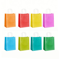 Individuelle Logo Kleine Kraftpapier-Geschenktüten mit Gedrehten Henkeln Umweltfreundlich Recycelbar für Supermarkt, Hochzeit, Geburtstag, Party
