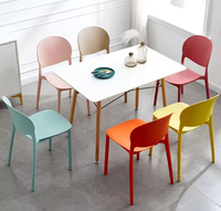 Usine en gros coloré incassable solide dur extérieur restaurant PP chaise de salle à manger empilable chaise en plastique polypropylène