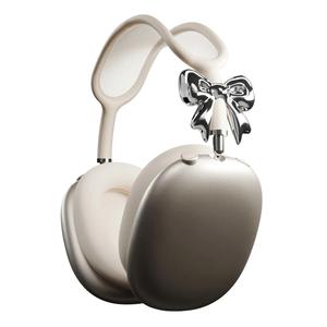 Estuche con lazo de mariposa plateada de Metal líquido para <span class=keywords><strong>AirPods</strong></span> <span class=keywords><strong>Max</strong></span> 2nd Generation Apple <span class=keywords><strong>Over</strong></span>-ear Auriculares <span class=keywords><strong>Max</strong></span> Accesorio decorativo APM - Product Image 4