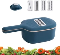 4 In 1 Magische Multifunctionele Rotatie Groentesnijder Afvoermand Keuken Vegetarische Fruitversnipperaar Rasp Snijmachine