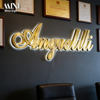Enseigne commerciale 3D personnalisée en métal, rétroéclairée par LED pour extérieur, logo de devanture de magasin, lettres en relief rétroéclairées pour publicité d'entreprise en centre commercial