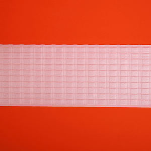 Cinta de cortina blanca directa de fábrica, cinta de cortina de posicionamiento de 9cm de doble propósito ondulado para uso doméstico, poliéster de alta calidad - Product Image 3