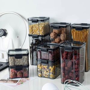 Kitchen Organization Fridge Bpa-Free Plastic Organizer Grain Storage Boxes Dry Food Jar Airtight Container Set Custom Logo - Product Image 2