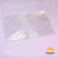 Loupe A4 pleine page sans cadre, feuille grossissante 3X en PVC avec lentille Fresnel moulée