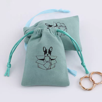 Pochette en coton imprimée sur mesure avec logo sérigraphié pour boucles d'oreilles, boîtes et emballages de bijoux, sac cadeau en toile pour bracelets