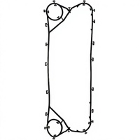 Gasket Karet Cetak Dengan Dua Lubang Port Dan Tab Penanda Khusus Untuk Unit Penukar Panas Tipe Plat