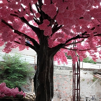 Arbre artificiel de cerisier rose foncé en fibre de verre de 500 cm, grande taille, haute simulation, durable, réaliste, écologique et luxueux, personnalisable