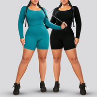 YNSEA Vêtements de yoga sur mesure, grande taille, manches longues, shorts, vêtements de sport, vêtements de fitness, tenue de sport pour femmes, ensembles de yoga grande taille