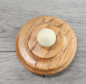 Pot à sucre en céramique <span class=keywords><strong>beige</strong></span> vintage, boîte de rangement en porcelaine avec couvercle en bois - Product Image 4