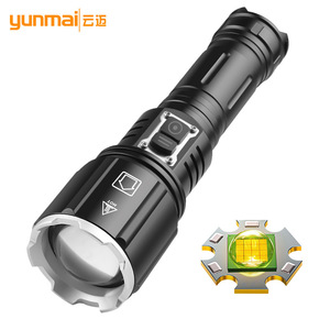 XHP160 ไฟฉายความสว่างสูง LED แบบชาร์จไฟได้ประเภท C USB ไฟฉายยุทธวิธีแบบพกพาสำหรับการใช้งานกลางแจ้ง - Product Image 3