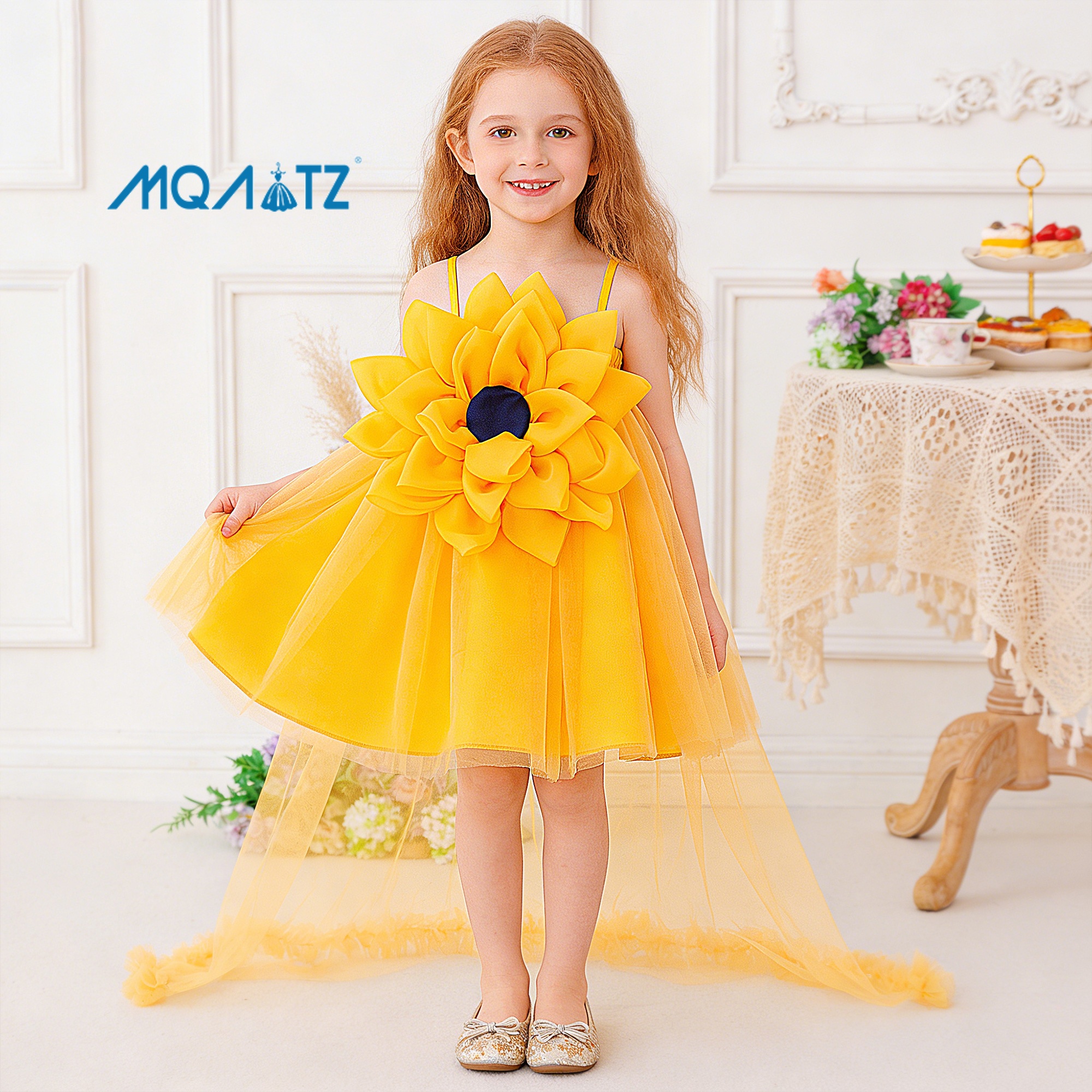Flower Girl Dresses with Trail - Ball Gown, Lace, Maxi Flower Girl Dresses with Trail - Ball Gown, Lace, Maxi
