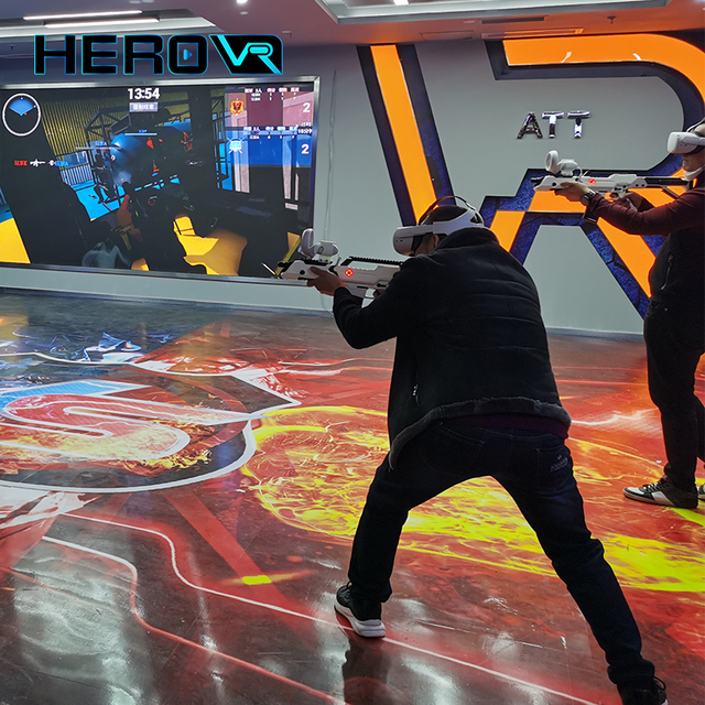 HEROVR Gaming VR Arena Shooting Guns for 4-6 Players Indoor Public Use Metal Frame Easy Operation Free Roam Simulator