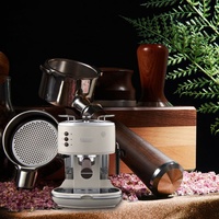 Portafiltro Sem Fundo Kingze 51mm com Cabo de Madeira, Filtro de Aço Inoxidável para Máquina de Café Delonghi