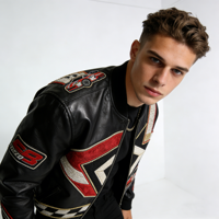 Vestes brodées traditionnelles pour hommes, veste en cuir vierge et veste en cuir PU fin en gros, commande en gros personnalisable