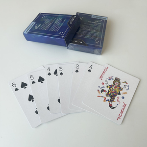 ไพ่โป๊กเกอร์ระดับไฮเอนด์ที่มีการออกแบบให้มีสีดำทองกันน้ำมีทองคำเปลวทนทานสำหรับงานปาร์ตี้ - Product Image 5