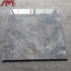 Azulejos de mármol chino, porcelana pulida esmaltada, suelo gris, 60x60