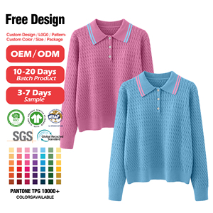 All'ingrosso <span class=keywords><strong>abbigliamento</strong></span> invernale autunnale da <span class=keywords><strong>donna</strong></span> a maniche lunghe maglione lavorato a maglia Polo Top da <span class=keywords><strong>donna</strong></span> maglione lavorato a maglia da <span class=keywords><strong>donna</strong></span> - Product Image 1