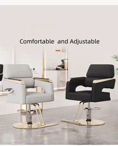Chaise de coiffure de <span class=keywords><strong>salon</strong></span> de luxe haut de gamme, chaise de barbier réglable en cuir PU noir pour <span class=keywords><strong>salon</strong></span> de coiffure - Product Image 5