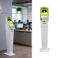 Kiosque tactile de 21,5 pouces en libre-service, kiosques de paiement automatique avec imprimante intégrée, lecteur de code QR, support personnalisé, sur pied.