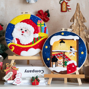 Kit Artigianale Fai-da-Te per Decorazioni Natalizie, Dipinti in Feltro di Lana Fatti a Mano, Regalo Unico per Addobbi Natalizi - Product Image 4