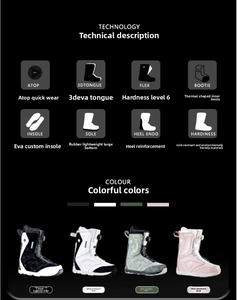 Bottes <span class=keywords><strong>de</strong></span> <span class=keywords><strong>ski</strong></span> et <span class=keywords><strong>de</strong></span> snowboard freestyle pour femmes et hommes, séchage rapide, imperméables, <span class=keywords><strong>en</strong></span> nylon, antidérapantes, chaudes, avec sangles, <span class=keywords><strong>en</strong></span> noir et blanc - Product Image 5