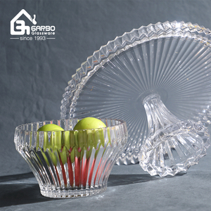 Assiette à fruits transparente avec pieds, modèle 2026, vente en gros, pour usage domestique et hôtelier, <span class=keywords><strong>service</strong></span> d'emballage personnalisé accepté - Product Image 4