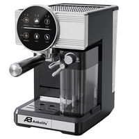 Cafetera Espresso Anbolife 6 en 1, 20 Bares, 1350W, Digital, con Tanque de Leche, Control de Temperatura NTC, OEM