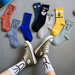 <span class=keywords><strong>Chaussettes</strong></span> en coton <span class=keywords><strong>personnalisées</strong></span> avec un <span class=keywords><strong>visage</strong></span> souriant, <span class=keywords><strong>chaussettes</strong></span> amusantes et mignonnes en tricot pour femme - Product Image 2