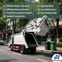 Camion à ordures JMC avec compacteur de déchets et système de verrouillage hydraulique entièrement étanche pour les zones résidentielles, les bureaux gouvernementaux