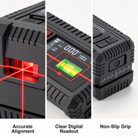 Niveau laser de haute précision, mesure horizontale/verticale, rubans à mesurer, niveau laser numérique
