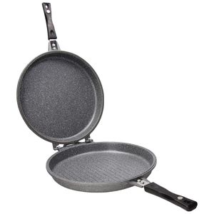 Sartén Redonda Antiadherente de Metal XYL, Utensilios de Cocina de Aluminio, Sartén de <span class=keywords><strong>Doble</strong></span> Cara <span class=keywords><strong>para</strong></span> Preparar Filetes, <span class=keywords><strong>Panqueques</strong></span> y Otros Alimentos, Bajo Humo - Product Image 1