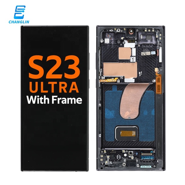 LCD Manufacturer S23 ultra with Frame Original Replacement Assembly Phone Screen for samsung galaxy