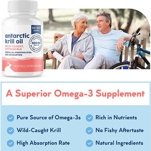Olio di Krill antartico Softgels <span class=keywords><strong>Omega</strong></span> 3 EPA DHA astaxantina Krill capsule di olio integratore <span class=keywords><strong>per</strong></span> articolazioni adulte e salute del cuore - Product Image 3