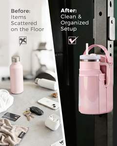 Pochette de téléphone à bandoulière en PU imperméable avec logo personnalisé, fermeture éclair robuste, aimant puissant, porte-bouteille d'eau pour le sport et la remise en forme, sac de sport magnétique - Product Image 6