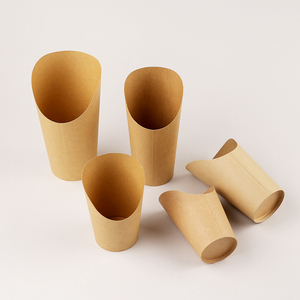 Coppette Ecologiche in Carta Kraft per Patatine Fritte, Contenitori Usa e Getta per Snack, Popcorn, Nuggets di Pollo, Resistenti all'Olio - Product Image 5