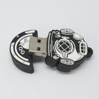 Clé USB en silicone PVC en forme de robot mignon, clé USB d'usine, clé USB 16 Go, clé USB de 128 Mo à 256 Go, clé USB, mémoire flash