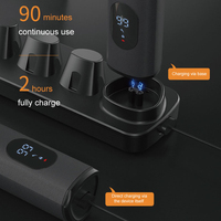 Kit de toilettage multifonctionnel 5 en 1 professionnel, étanche, rechargeable par USB, avec écran LED, rasoir corporel, rasoir à barbe, tondeuse à cheveux