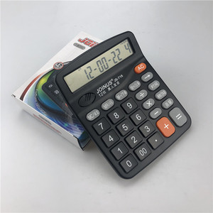 Joinus Js-718 Voice Calculator 12 Digit Large Screen Volume Control Alarm Medium Size Black - Product Image 1