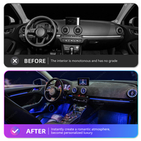 KYNCHO pour Audi A3 8v Version dédiée pour voiture à conduite à droite Kit d'éclairage ambiant Éclairage intérieur automatique Symphonie 64 couleurs