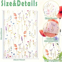 Papier de soie imperméable à motifs végétaux Qibai, paquet cadeau, papier de soie artisanal personnalisé, sac cadeau pour l'artisanat