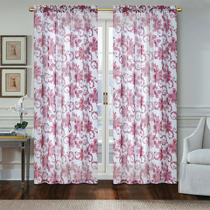 Nuove <span class=keywords><strong>Tende</strong></span> di Lusso in Finto <span class=keywords><strong>Lino</strong></span> con Stampa Floreale, Set Completo di 7 Pezzi (274cmx213cm) per <span class=keywords><strong>Soggiorno</strong></span> - Product Image 6