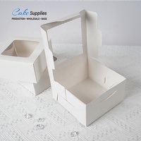 Ensemble de boîtes en carton blanc personnalisées style tiroir avec fenêtre pour pâtisseries, biscuits et produits de boulangerie, emballage alimentaire