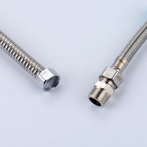 Stainless Steel Male Threaded <b>Shower</b> <b>Hose</b> Connector 1/2 In Durable For Inlet <b>Hose</b> And <b>Shower</b> <b>Head</b> Extension - Product Image 3