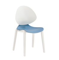 Chaises de bureau ergonomiques bleues confortables à quatre pieds pour usage domestique, à prix abordable