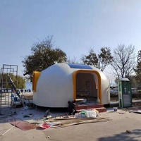 Dôme géodésique en EPS, imperméable, anti-corrosion, résistant au feu de classe B1, kit de construction de maison autoportante pour village d'éco-tourisme