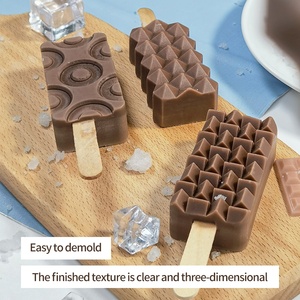 DUMO Nouveau style Moule à glace en silicone DIY, formes vague et cœur, pour glaces, chocolats et bâtonnets <span class=keywords><strong>de</strong></span> glace, et bacs à glaçons - Product Image 6